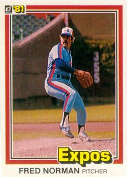 #92 Fred Norman - Montreal Expos - 1981 Donruss Baseball