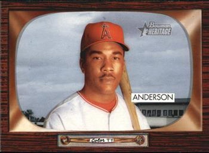 #92 Garret Anderson - Anaheim Angels - 2004 Bowman Heritage Baseball