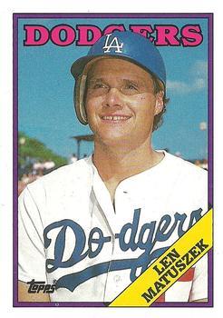 #92 Len Matuszek - Los Angeles Dodgers - 1988 Topps Baseball