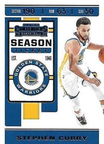 #92 Stephen Curry - Golden State Warriors - 2019-20 Panini Contenders Basketball