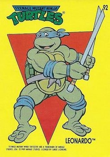 #92 Leonardo - 1989 O-Pee-Chee Teenage Mutant Ninja Turtles