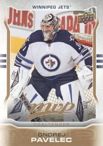#92 Ondrej Pavelec - Winnipeg Jets - 2014-15 Upper Deck MVP Hockey