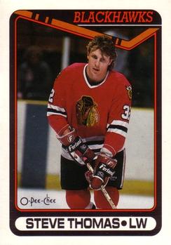 #92 Steve Thomas - Chicago Blackhawks - 1990-91 O-Pee-Chee Hockey