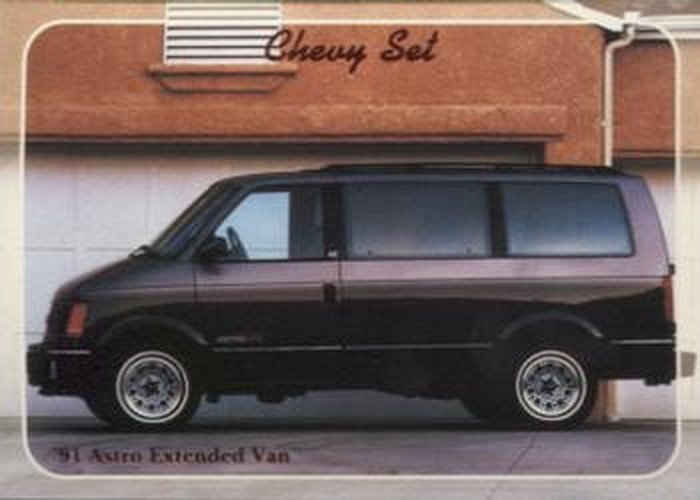 #93 91 Astro Extended Van - 1992 Collect-A-Card Chevy