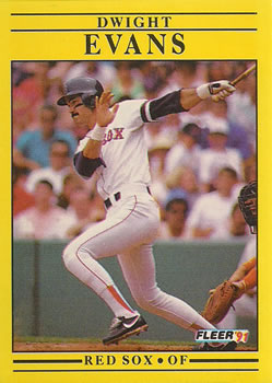 #93 Dwight Evans - Boston Red Sox - 1991 Fleer Baseball