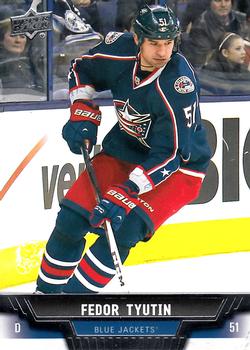 #93 Fedor Tyutin - Columbus Blue Jackets - 2013-14 Upper Deck Hockey
