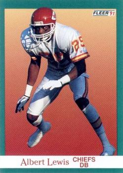 #93 Albert Lewis - Kansas City Chiefs - 1991 Fleer Football