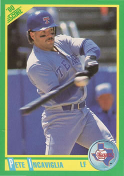 #93 Pete Incaviglia - Texas Rangers - 1990 Score Baseball