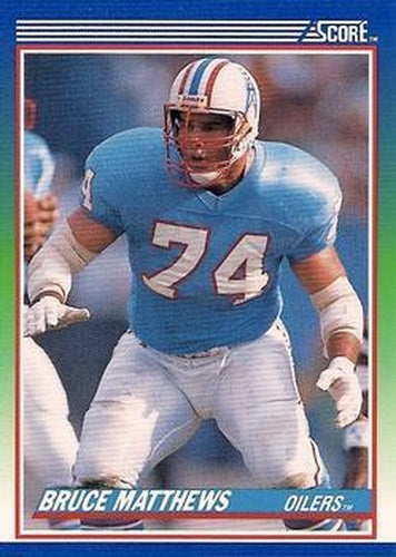 #93 Bruce Matthews - Houston Oilers - 1990 Score Football