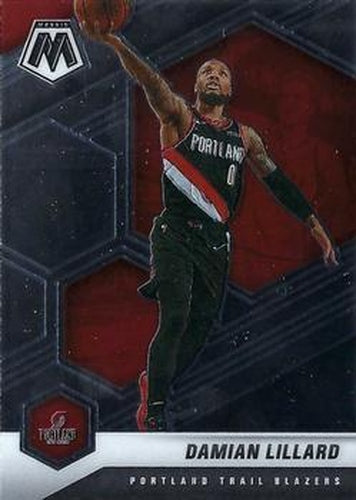#93 Damian Lillard - Portland Trail Blazers - 2020-21 Panini Mosaic Basketball