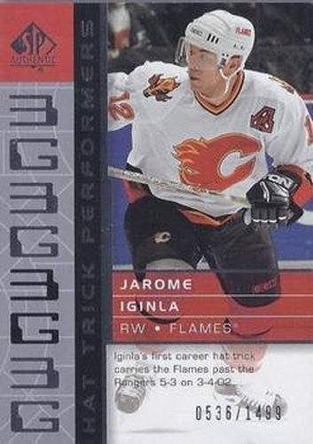 #93 Jarome Iginla - Calgary Flames - 2002-03 SP Authentic Hockey