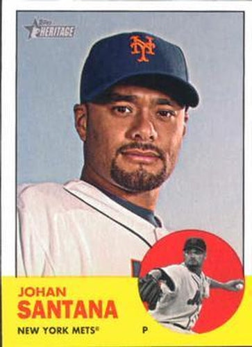 #93 Johan Santana - New York Mets - 2012 Topps Heritage Baseball