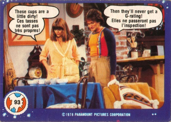 #93 These Cups Are a Little Dirty! - 1978 O-Pee-Chee Mork & Mindy