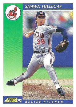 #93 Shawn Hillegas - Cleveland Indians - 1992 Score Baseball