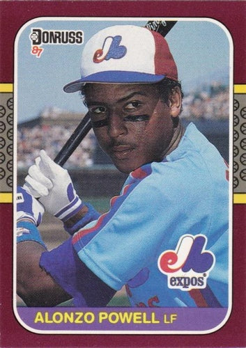 #93 Alonzo Powell - Montreal Expos - 1987 Donruss Opening Day Baseball