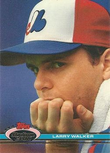 #93 Larry Walker - Montreal Expos - 1991 Stadium Club Baseball