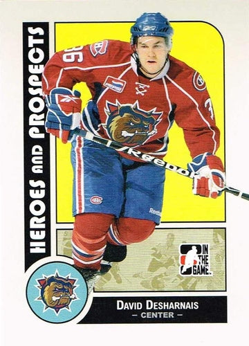 #105 David Desharnais - Hamilton Bulldogs - 2008-09 In The Game Heroes and Prospects Hockey
