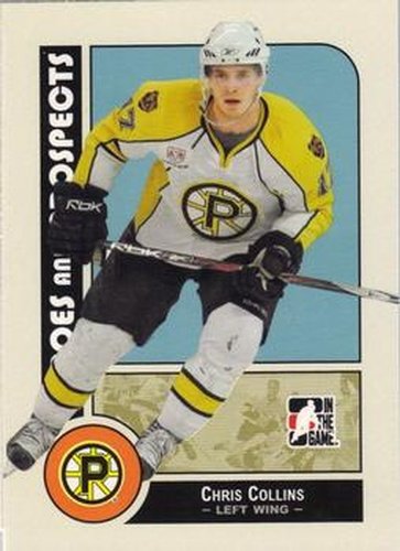 #19 Chris Collins - Providence Bruins - 2008-09 In The Game Heroes and Prospects Hockey