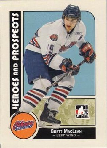 #42 Brett MacLean - Oshawa Generals - 2008-09 In The Game Heroes and Prospects Hockey