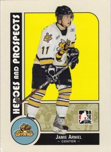 #46 Jamie Arniel - Sarnia Sting - 2008-09 In The Game Heroes and Prospects Hockey