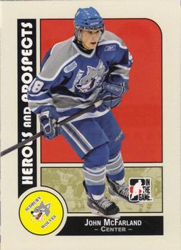 #52 John McFarland - Sudbury Wolves - 2008-09 In The Game Heroes and Prospects Hockey