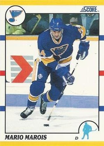 #94T Mario Marois - St. Louis Blues - 1990-91 Score Rookie and Traded Hockey