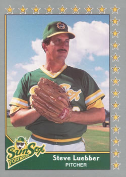 #94 Steve Luebber - Fort Myers Sun Sox - 1990 Pacific Senior League Baseball