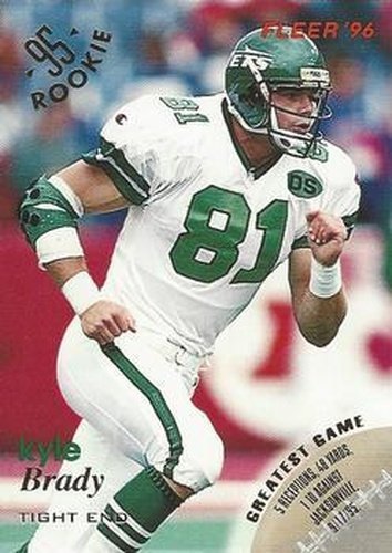 #94 Kyle Brady - New York Jets - 1996 Fleer Football