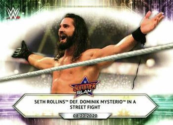 #94 Seth Rollins def. Dominik Mysterio in a Street Fight - 2021 Topps WWE Wrestling