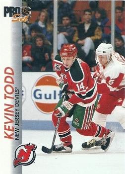 #94 Kevin Todd - New Jersey Devils - 1992-93 Pro Set Hockey