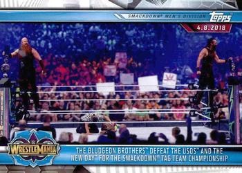 #94 The Bludgeon Brothers Defeat The Usos and The New Day for the SmackDown Tag Team Championship - 2019 Topps WWE Road to Wrestlemania Wrestling