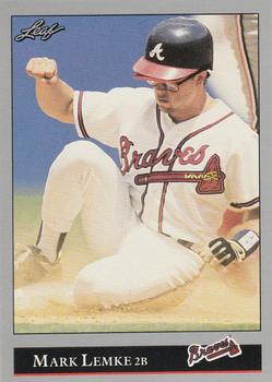 #94 Mark Lemke - Atlanta Braves - 1992 Leaf Baseball