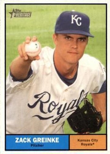 #94a Zack Greinke - Kansas City Royals - 2010 Topps Heritage Baseball