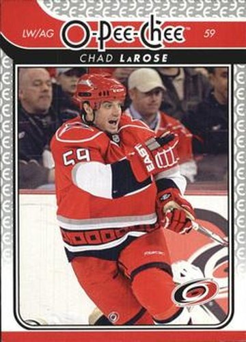 #119 Chad LaRose - Carolina Hurricanes - 2009-10 O-Pee-Chee Hockey