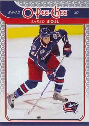 #121 Jared Boll - Columbus Blue Jackets - 2009-10 O-Pee-Chee Hockey