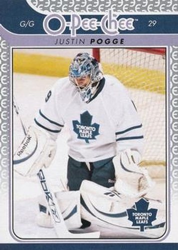 #169 Justin Pogge - Toronto Maple Leafs - 2009-10 O-Pee-Chee Hockey