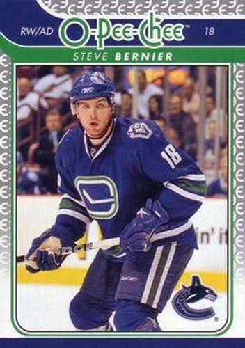 #188 Steve Bernier - Vancouver Canucks - 2009-10 O-Pee-Chee Hockey