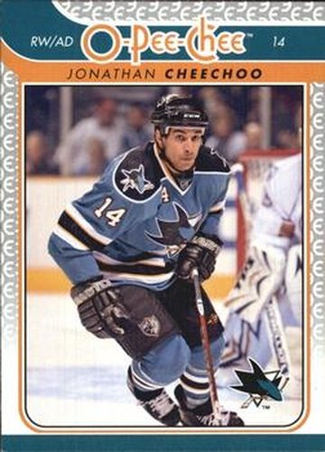 #280 Jonathan Cheechoo - San Jose Sharks - 2009-10 O-Pee-Chee Hockey