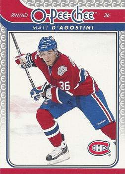 #394 Matt D'Agostini - Montreal Canadiens - 2009-10 O-Pee-Chee Hockey