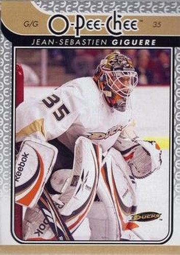 #423 Jean-Sebastien Giguere - Anaheim Ducks - 2009-10 O-Pee-Chee Hockey