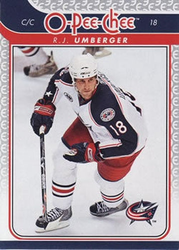 #467 R.J. Umberger - Columbus Blue Jackets - 2009-10 O-Pee-Chee Hockey