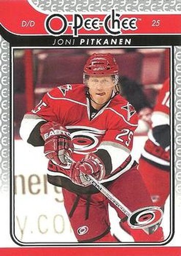 #61 Joni Pitkanen - Carolina Hurricanes - 2009-10 O-Pee-Chee Hockey