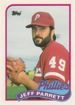 #95T Jeff Parrett - Philadelphia Phillies - 1989 Topps Traded Baseball