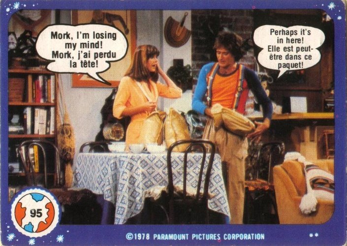 #95 Mork, I'm Losing My Mind! - 1978 O-Pee-Chee Mork & Mindy