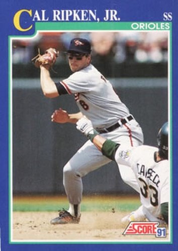 #95 Cal Ripken Jr. - Baltimore Orioles - 1991 Score Baseball