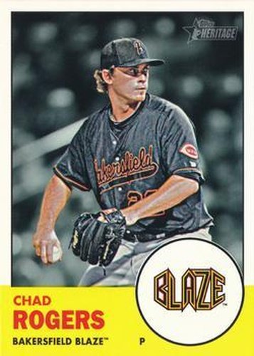 #95 Chad Rogers - Bakersfield Blaze - 2012 Topps Heritage Minor League Baseball