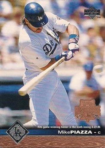 #95 Mike Piazza - Los Angeles Dodgers - 1997 Upper Deck Baseball
