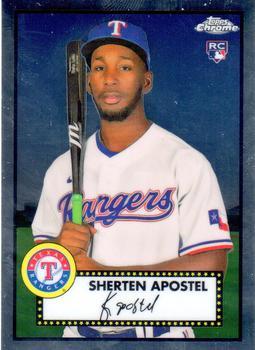 #95 Sherten Apostel - Texas Rangers - 2021 Topps Chrome Platinum Anniversary Baseball
