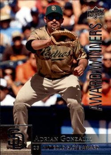 #960 Adrian Gonzalez - San Diego Padres - 2009 Upper Deck Baseball