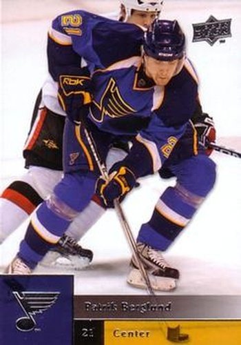 #104 Patrik Berglund - St. Louis Blues - 2009-10 Upper Deck Hockey